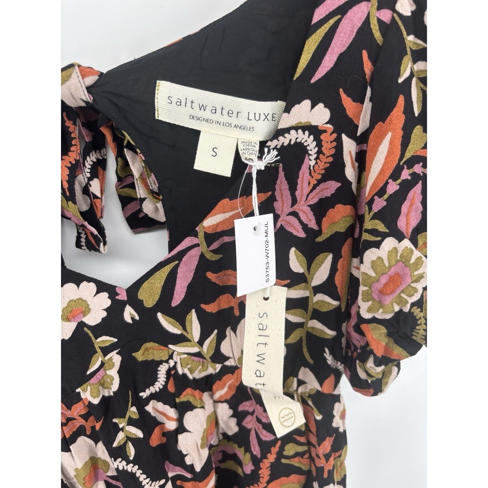 NWT Saltwater Luxe Breelyn Mini Dress Sz S Floral Boho Festival MSRP $148 - Picture 5 of 9